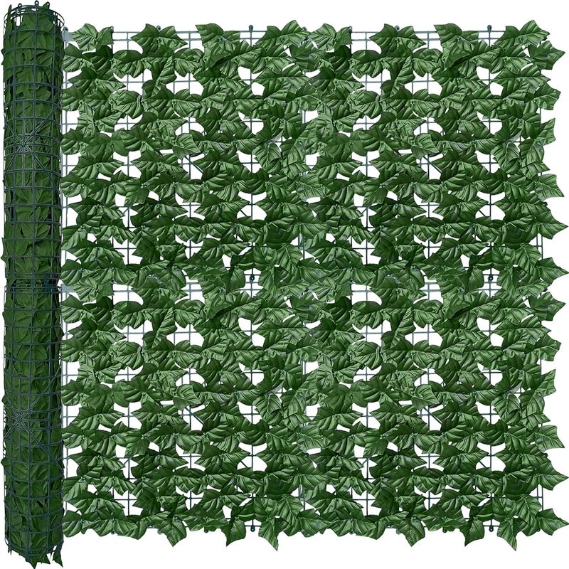 ODTORY Artificial Ivy Privacy Fence Wall Screen: 40X100 in UV-Anti Faux Greenery Backdrop Ivy Vine Leaf Hedges Fence Panels for Patio, Balcony, Garden, Backyard Indoor Outdoor Green Decor - Image 1